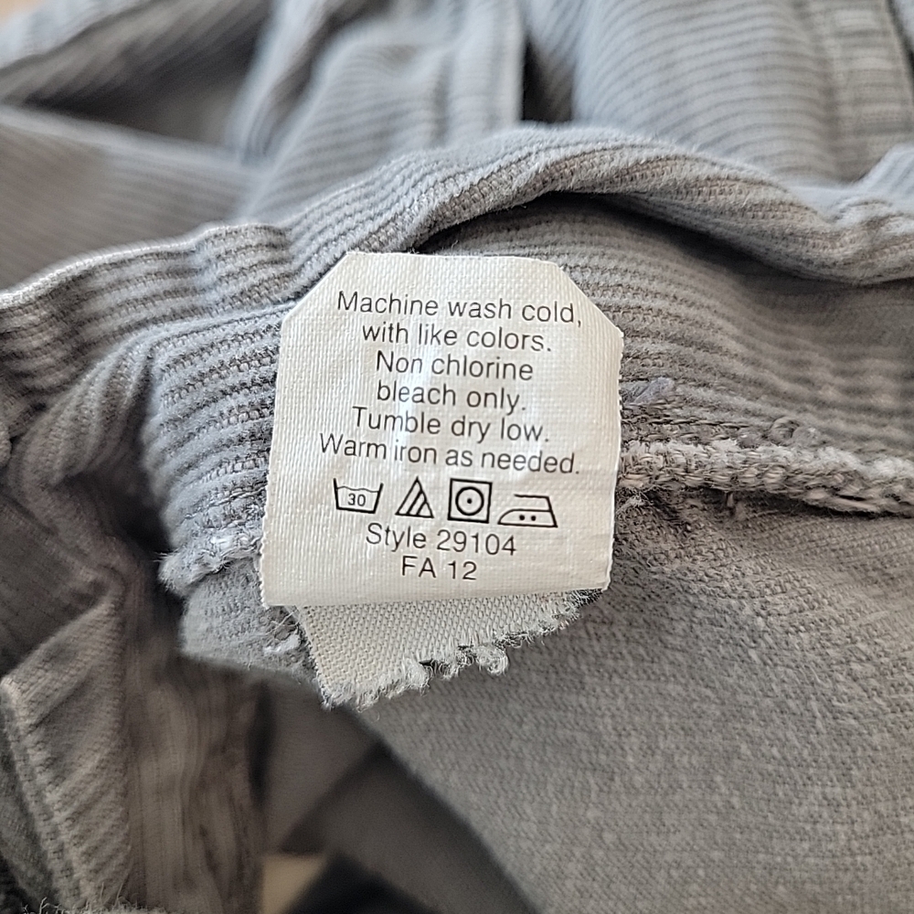 J.CREW Corduroy Pants Men's Slim Straight Gray Size‎ 32x34 Cotton - Picture 5 of 10